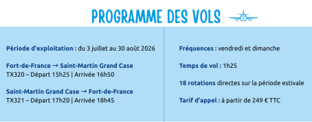 Programme des vols